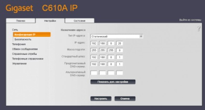 Instalați și configurați telefonul voip gigaset c610a ip pentru a lucra cu serverul asterisc, pregătim