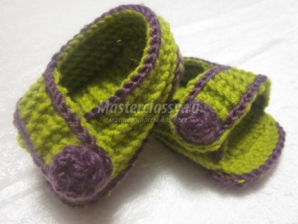 Knit sandale croșetate pentru copii de la 6 la 12 luni