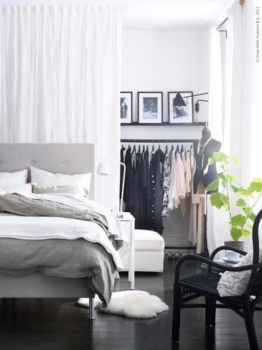 Stocarea de haine în ideile dormitorului din fotografii