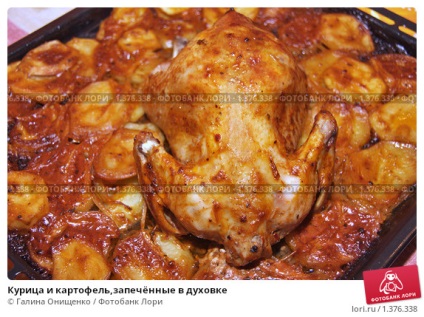 Sült csirke burgonyával sütőben lépésenként egy fotó - csirke burgonyával fóliába a sütőben recept