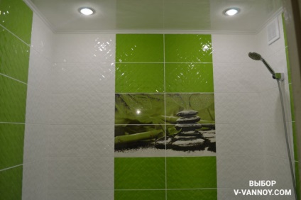 Tigla verde în decorațiunile de baie