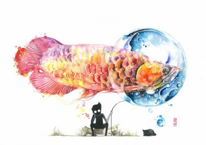 Állatok színes akvarelljei (23 kép) - szórakoztató portál