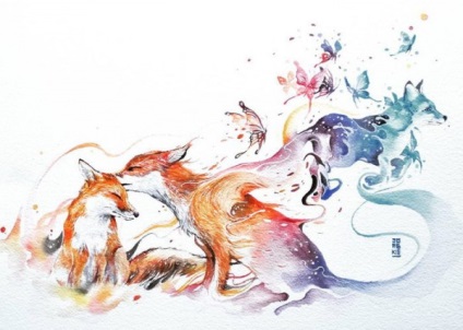 Állatok színes akvarelljei (23 kép) - szórakoztató portál
