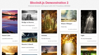 10 pluginuri jquery pentru crearea unei rețele dinamice de blocuri în stilul pinterest și google plus