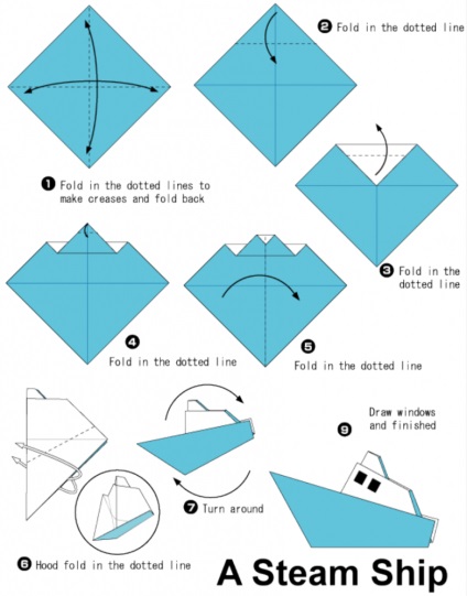 8 Scheme de ambarcațiuni de hârtie din copilărie