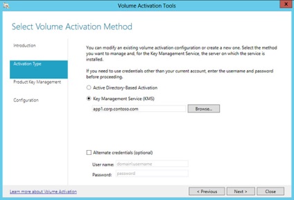 Activarea prin intermediul serviciului de gestionare a cheilor (Windows 10), microsoft docs