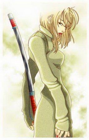 Anime lány karddal