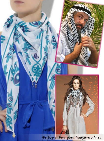 Arafatka (shamag) hogyan köti össze és viselje, a városi divatot