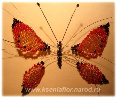 Butterfly din margele descriere si schema de tesut