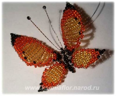 Butterfly din margele descriere si schema de tesut
