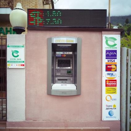 ATM-ek és bankkártyák Abházában