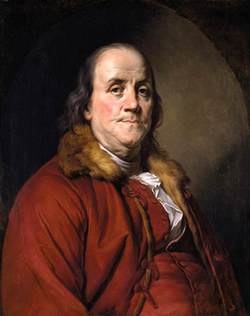 Biografia lui Benjamin Franklin, călătorie în timp - sit istoric