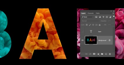 Culoarea explodează textul în Adobe Photoshop