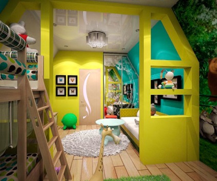 Sala de mansardă pentru copii, 24 de idei cu design de fotografie pentru copii
