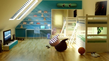Design și amenajare a camerei pentru copii în pod, exemple de reparații și design cu fotografie