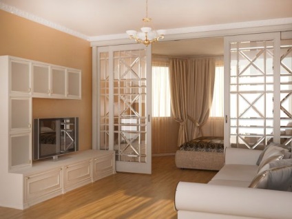 Proiectare cameră 18 mp M. Living dormitor