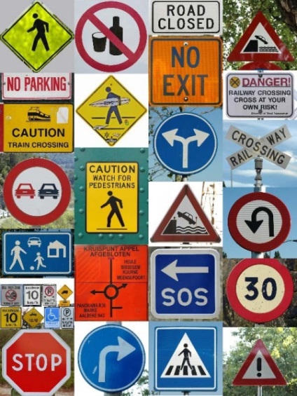 Semne rutiere în limba engleză