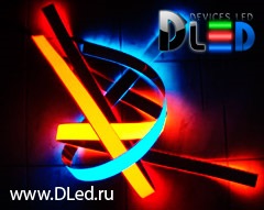 El cu bandă neon flexibilă