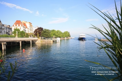Evian-le-ben (Franța) se odihnesc pe apele celebre ale articolului