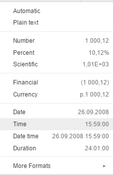 Funcțiile meselor google pentru a lucra cu data și ora, chiriile renabatdin