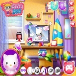 Jucați hello kitty home makeup online pentru copii 3-4-5-6-7 ani gratuit