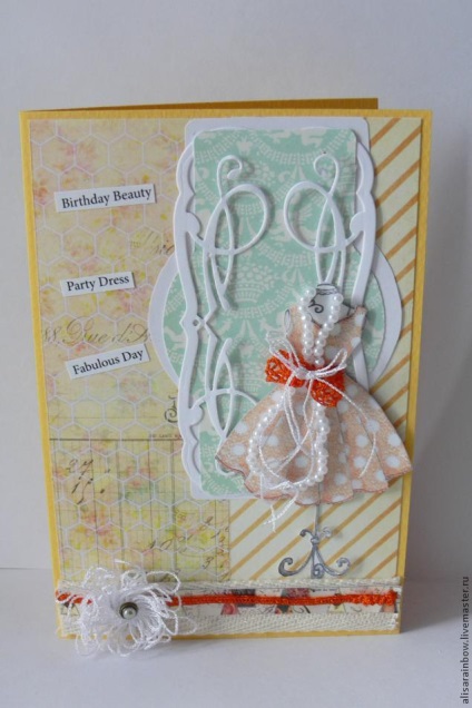 Efectuarea unei cărți poștale pentru o zi frumoasă sau o rochie de ziua de naștere - Târg de Maeștri - Handmade