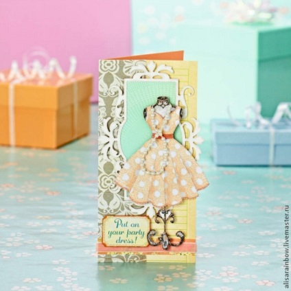 Efectuarea unei cărți poștale pentru o zi frumoasă sau o rochie de ziua de naștere - Târg de Maeștri - Handmade