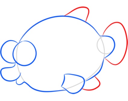 Cum de a desena un cartoon galben-roz de pește dungi - un laborator de animație pentru toată lumea