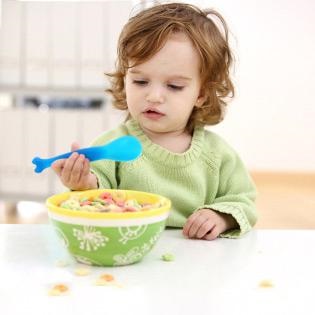 Hogyan tanítsunk egy gyermeket a saját kanállal való enni számára az első kanál számára egy gyermek számára