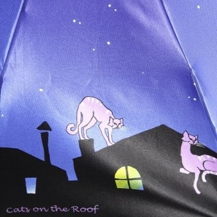 Vásároljon esernyő női (szatén) zest 23944 (macskák a tetőn)