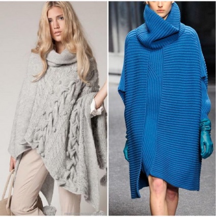 Moda ponchos tricotate