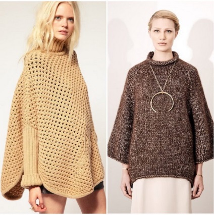 Moda ponchos tricotate