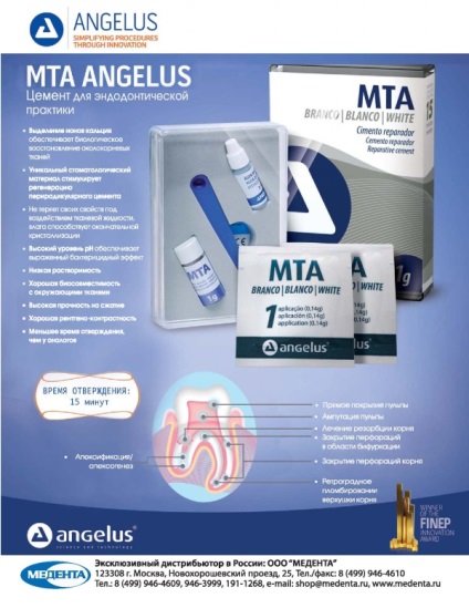 Mta - angelus pentru practica endodontică - centru de formare clinică dentară - biosan