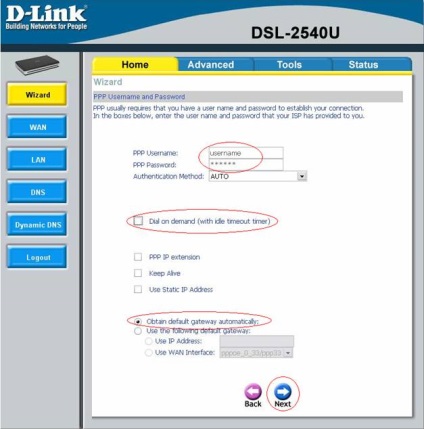 Configurarea modemului d-link dsl-2540u în modul router