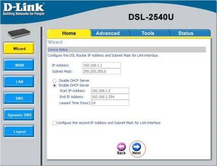 Configurarea modemului d-link dsl-2540u în modul router