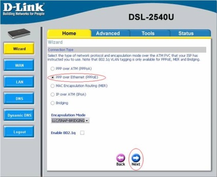 Configurarea modemului d-link dsl-2540u în modul router