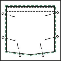 Обробка накладного кишені в жіночому і чоловічому одязі