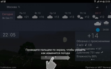 O prezentare generală a programului meteorologic yowindow pe Android