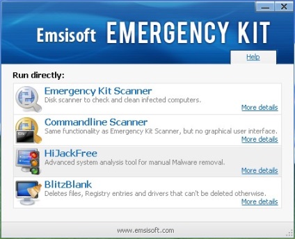 Virus clean-up - emsisoft kit de urgență