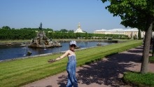 Drumul Peterhof Pulkovo-Peterhof, grădina superioară, palatul mare