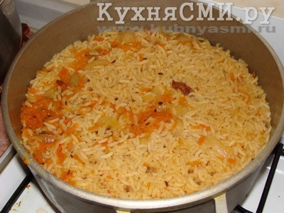 Pilaf din carne de porc