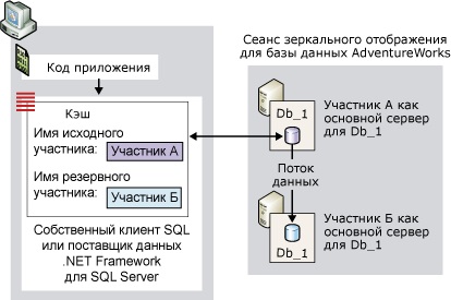 Conectarea clienților la o sesiune de mirroring a bazei de date (server sql)