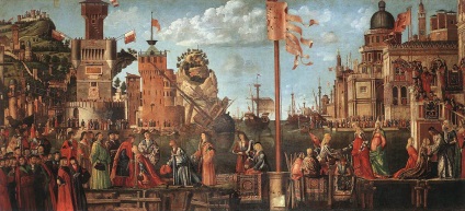 Sosirea ambasadorilor englezi - Vittore carpaccio - cumpara reproduceri de tablouri la comanda la St. Petersburg, livrare