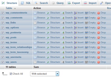 Wordpress baze de date de optimizare ghid și de rezervă