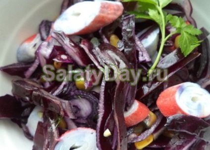 Az ibolya káposzta saláta - sokkal finomabb és pikáns recept a fotókkal és a videókkal