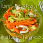 Salată cu curcan, castravete proaspete și curry, rețetă cu fotografie