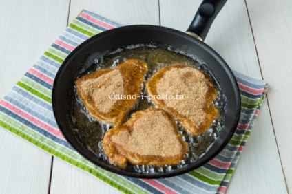 Schnitzel din piept de pui - reteta cu fotografie