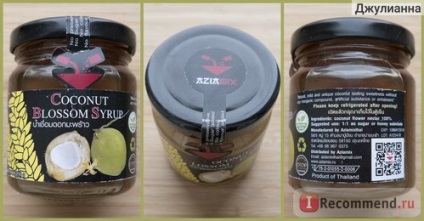 Sirop aziamix naturale de nucă de cocos nucă de cocos floare sirop - 