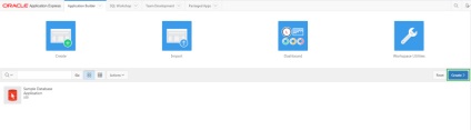 Crearea unei aplicații în aplicația oracle express 5 (apex)
