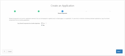 Crearea unei aplicații în aplicația oracle express 5 (apex)